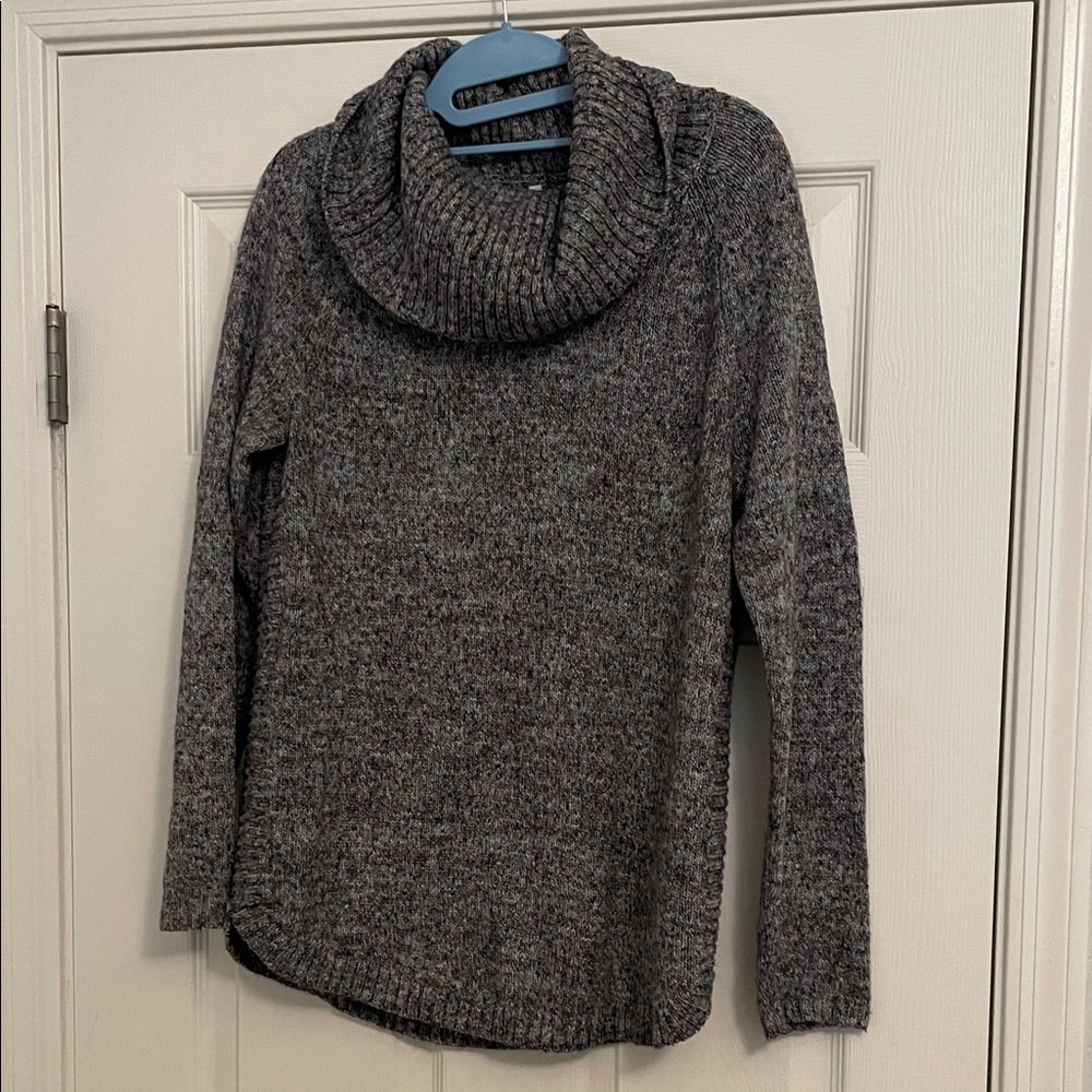 Leo & Nicole blue Cowl Neck Sweater